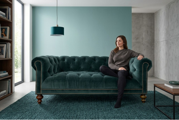 Klassik Chesterfield Sofagarnitur Sofa Couch Polster 3+2+1 Sitzer Textil