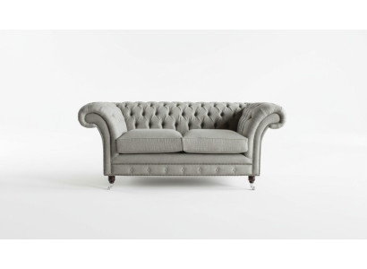Sofa Couch Polster Design Sitz Sofas Zimmer Möbel Leder 2er Moderne Grau Stoff