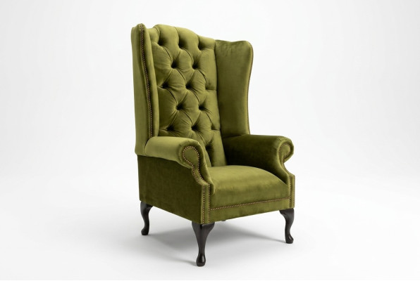 Lounge Ohren Sessel Club Designer Möbel Fernseh Sofa Stuhl Samt Polster Sitz Neu