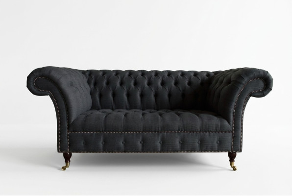 Textil Sofa Stoff Couch Chesterfield big sofas xxl Sitz Polster 185cm couchen