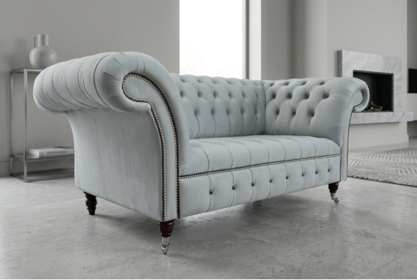 Textil Sofa Stoff Couch Chesterfield big sofas xxl couchen Sitz Polster 185cm