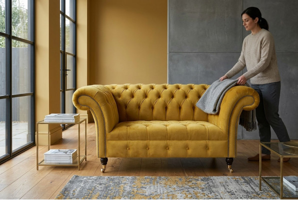Sessel Chesterfield Sitz Textil Stoff Kunstleder Leder Couch Polster Einsitzer