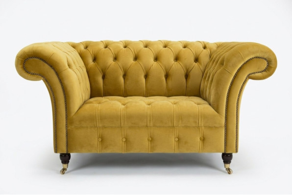 Sessel Chesterfield Sitz Textil Stoff Kunstleder Leder Couch Polster Einsitzer