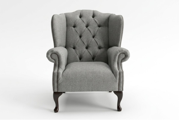Ohrensessel Chesterfield 1 Sitzer Sessel Textil Leder Polster Fernseh Sofa Couch