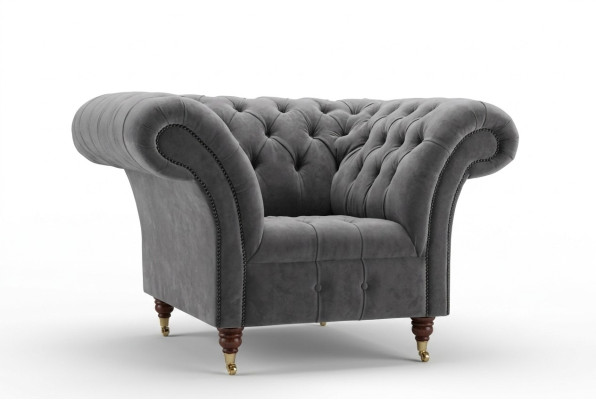 Sessel Metall Design Lounge Club Stuhl Sitz Relax Luxus Zimmer Warte Neu Polster