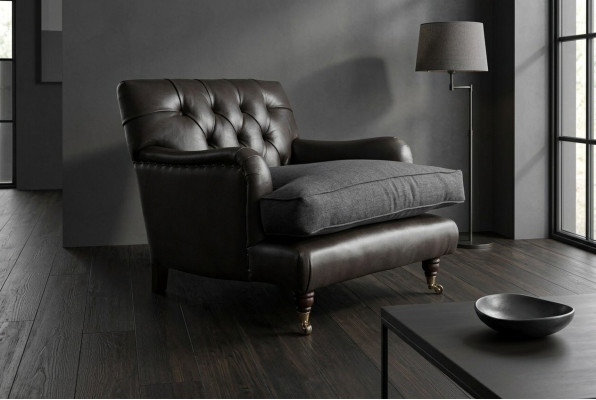 Sessel Club Lounge Designer Stuhl Polster Sofa 1 Sitzer Relax Drehbar Fernseh