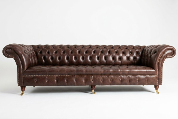 Sofa 4 Sitzer Couch design Chesterfield Polster Sitz Garnitur Leder Textil Neu