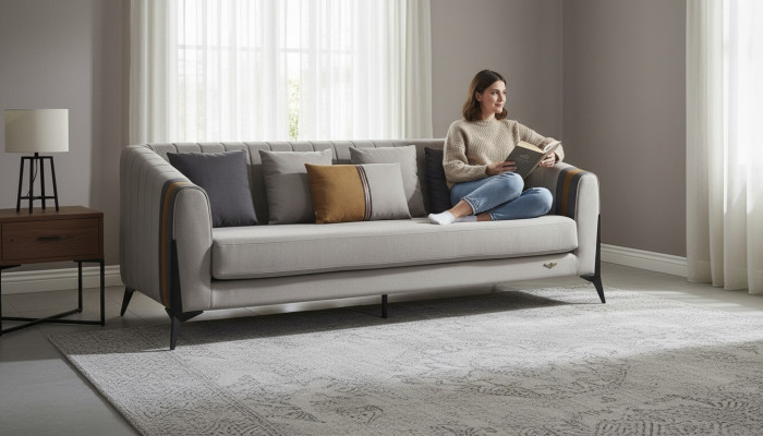 Klassisch 3 Sitzer Designer Sofa Polster Sofas Couchen Leder Dreisitzer