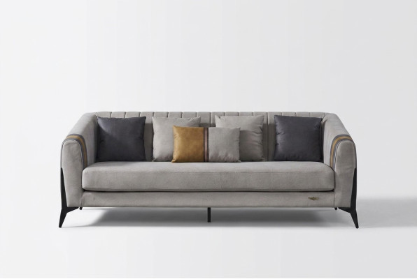 Klassisch 3 Sitzer Designer Sofa Polster Sofas Couchen Leder Dreisitzer