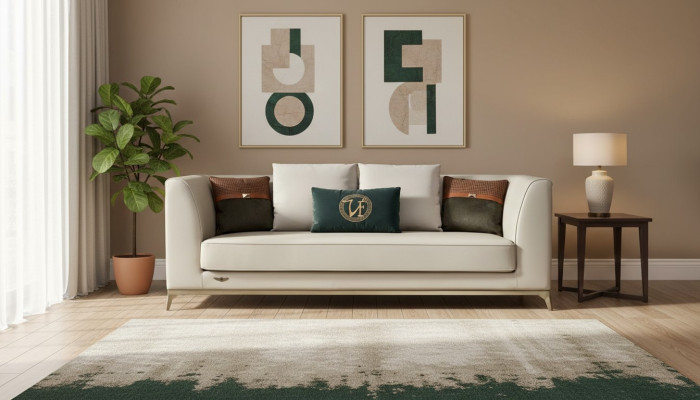 Sofagarnitur 3+1 Sitzer Set Design Sofas Deko Polster Couchen Relax Leder