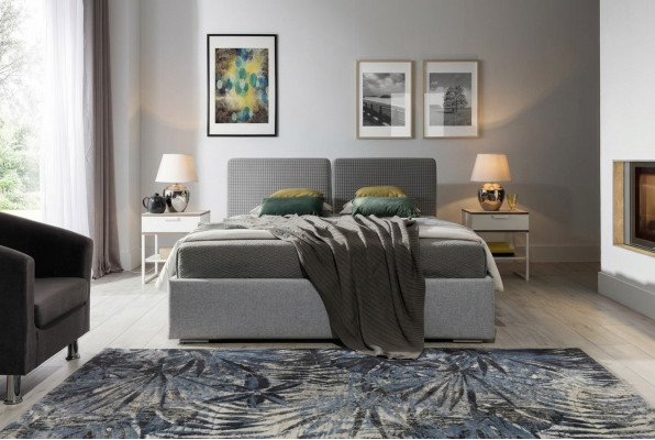 Klassische Designer Bett Schlafzimmer Textil Leder Polster 140x200 Möbel Gestell
