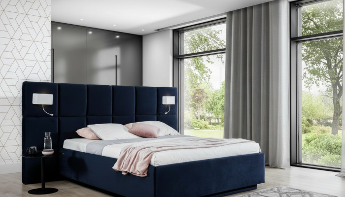 Bett Design Hotel Doppel Bett Schlafzimmer Polster Luxus Betten 180x200cm Textil