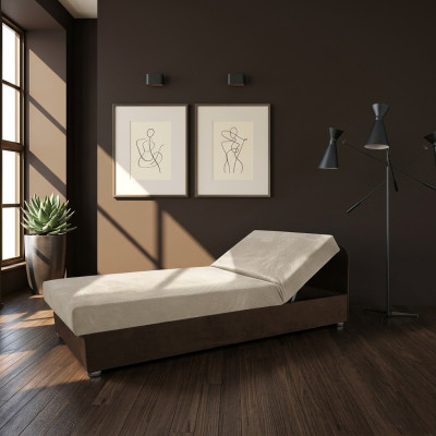 Bett Betten 80*200 Schlafzimmer Leder Polster Textil Bettgestell Stoff Textil