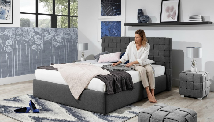 Bett Design Luxus Luxus Betten Textil Modernes Schlafzimmer 140/160/180 Neu130