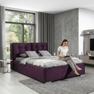Bett Polster Design Luxus Doppel Hotel Betten 180x200cm Schlaf Zimmer Textil Neu