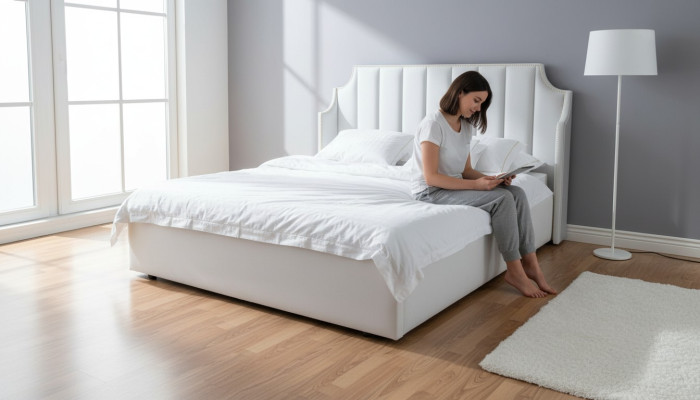 Leder Design Bett Betten Ehe Modernes Gestell Schlaf Zimmer Luxus Hotel Doppel