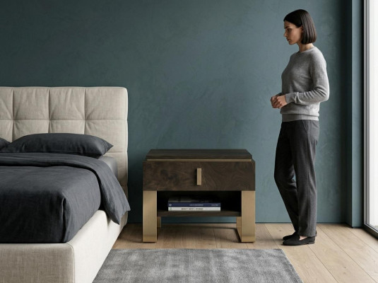 Design Nacht Tisch Konsole Metall Glanz Deko Tische Konsolen Schlaf Zimmer
