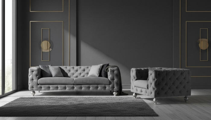 Garnitur Big Set 32 Sitzer Textil Sofa Couch Garnitur Modern Design Wohnzimmer