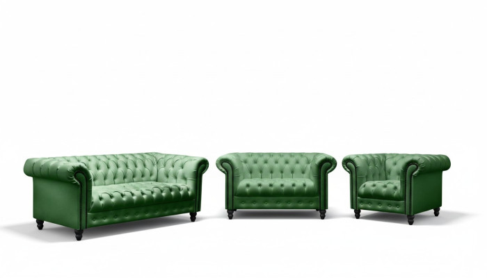 Modernes Designer Set 31 Sitzer Chesterfield Sofas Wohnzimmer Set