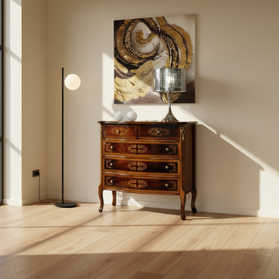 Möbel Holz Stil Barock Braun Kommode Schränke Designer Italienische Möbel Neu