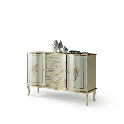 Luxus Kommode Schrank Italienische Holz Möbel Design Sideboard Konsole