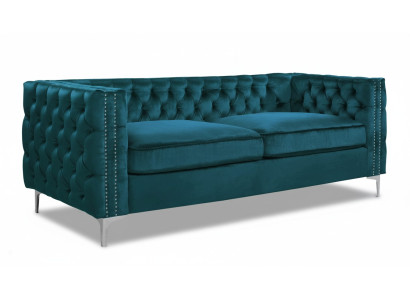 turkis chesterfield couch luxus samt stoff couchen sofa set knöpfe polster neu