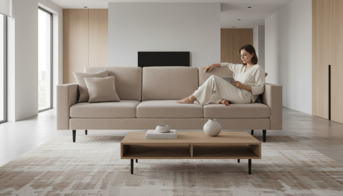 Italienische Stil Möbel Sofa Couch Textil Stoff Samt Sofas Couchen Wohnzimmer