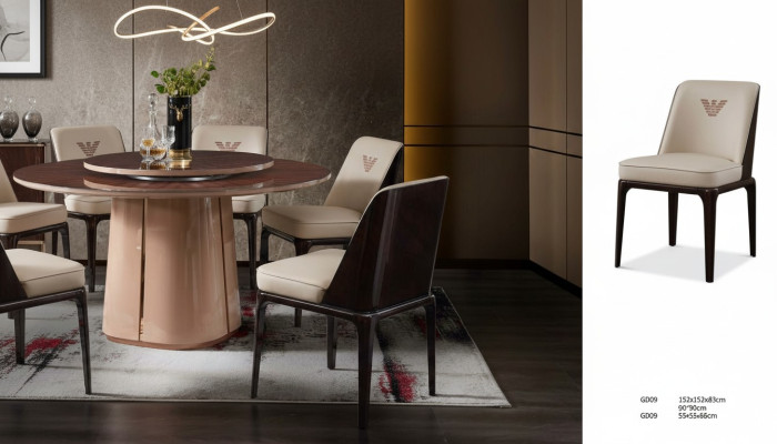 Leder Luxus Beige Gruppe Lehnstuhl Modern Design Möbel Esszimmer Holz 6 Stühle