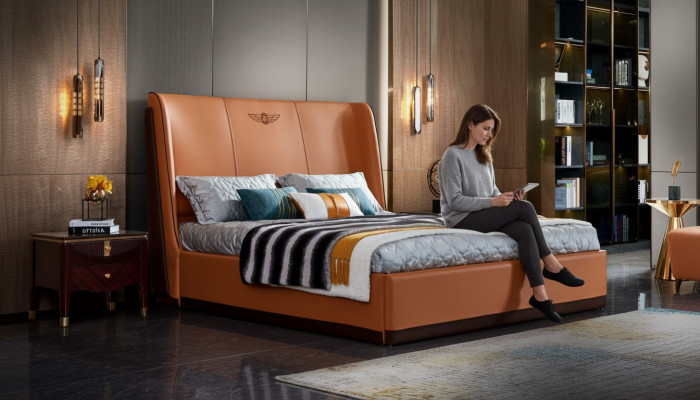 Bett Orange Schlafzimmer Neu Kreative Modern Design Möbel Holz Luxus Betten
