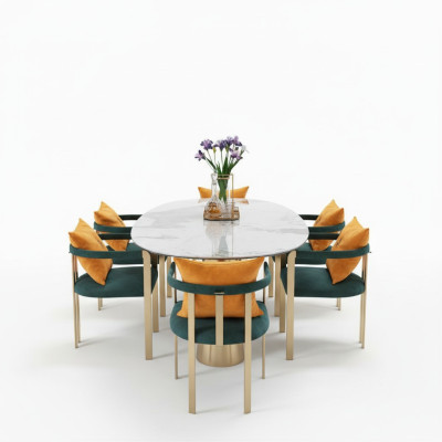 Esstisch Marmor Edelstahl Neu Kreative Modern Design Möbel Luxus