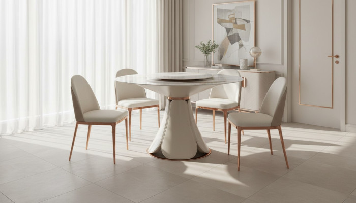 Esstisch Leder Stein Tische Holz Luxus Moderne Design Möbel Tisch