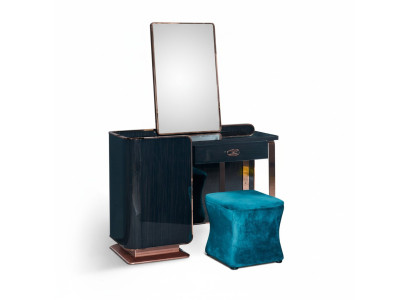 Hocker Blau Textil Schlafzimmer Neu Kreative Modern Design Möbel Luxus Stoff