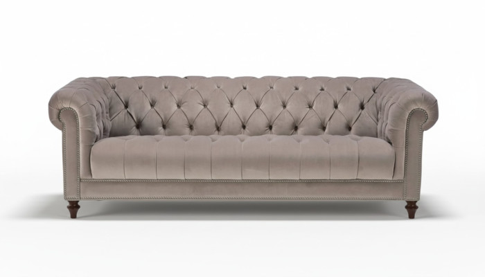 Braun Dreisitzer Stoff Wohnzimmer Design Couchen Polster Sofa Sofas xxl big neu
