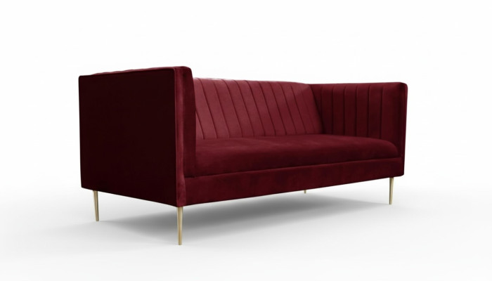 Bordaux rot Luxus Couch Polster sofa burgund zweisitzer sofas couchen wohnzimmer