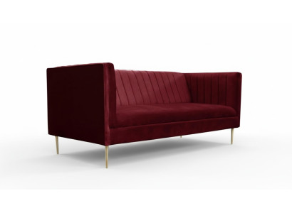 Bordaux rot Luxus Couch Polster sofa burgund zweisitzer sofas couchen wohnzimmer