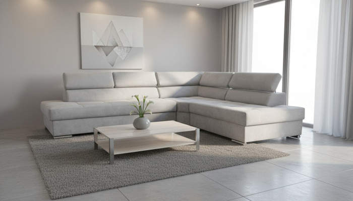 Ecksofa Grau Big Textil Stoff Sofas Kreative Möbel Neu Modern Design Couchen