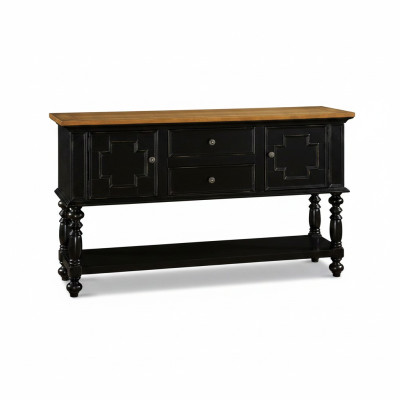 Kommode Anrichte Konsole Holz Schrank Garderobe Sideboard Design Möbel Schwarz
