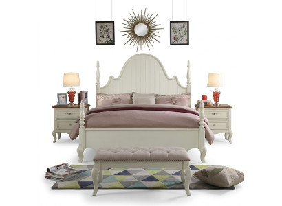 Klasse Schlafzimmer Set 3tlg Bett Doppelbett Betten 2x Nachttisch Holz 3tlg. Neu