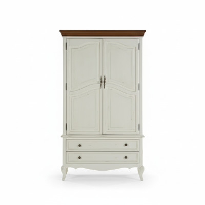 Landhaus Stil Kleiderschrank Design Möbel Schränke Schlafzimmer Weiß Schrank Neu