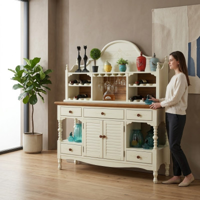 Anrichten Möbel Kommode Anrichte Side Holz Board Schrank Wohn Zimmer Holz Luxus