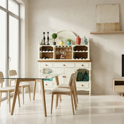 Anrichten Möbel Kommode Anrichte Side Holz Board Schrank Wohn Zimmer Holz Luxus