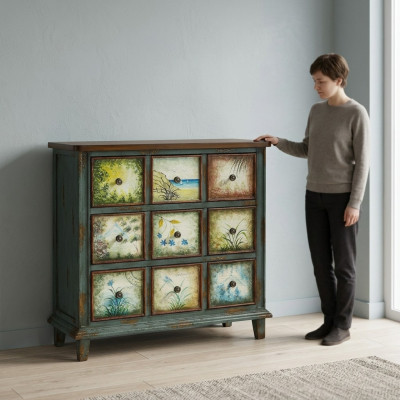 Design Kommode Kommoden Holz Anrichte Moderne Sideboard Hoch Schrank