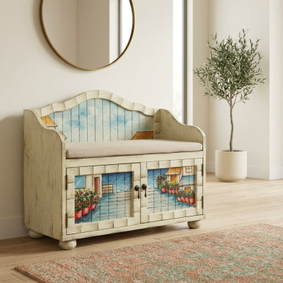 Polsterbank Sitzbank Designer Bank Sitzbank Sitzmöbel Holzbank Schuh