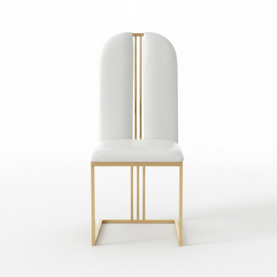 Edelstahl Stuhl Esszimmer Leder Stuhl Stühle Edelstahl Designer Gold