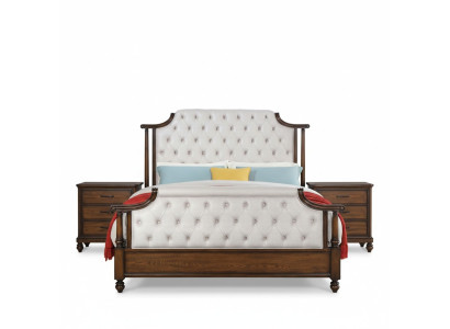 Bett 2x Nachttisch 3tlg. Schlafzimmer Set Betten neu Luxus Chesterfield 180x200