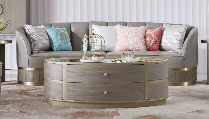 Moderner Couchtisch Tisch Sofa Design Tische Deko Holz Wohnzimmer Beistell