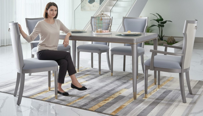 Luxus Design Polster Stuhl Stühle Büro Sitz Office Esszimmer Holz Möbel