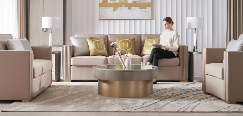 Moderner Tisch Couchtisch Beistelltisch Sofa Design Wohnzimmer Edelstahl
