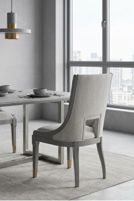 Klassischer Stuhl Modern Stil Sessel Lounge Club Sitz Polster Design Holz Textil
