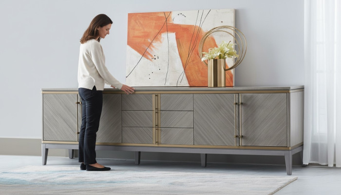 Design Kommode Anrichte Dekor Side Low Board Schrank Wohn Zimmer Regal